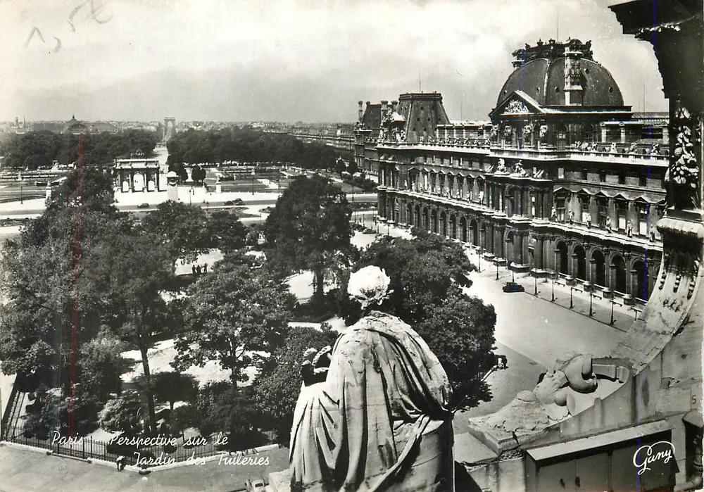 Paris — Perspectiva sobre o Jardim das Tuileries — Gany - Frente