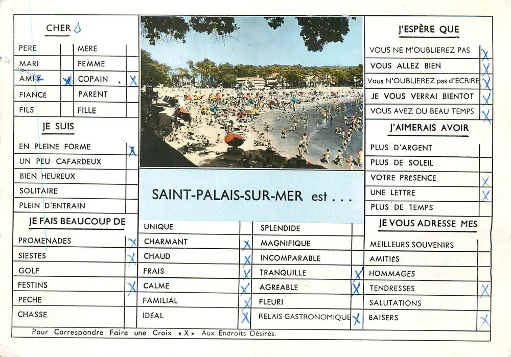 Saint-Palais-sur-Mer — praia animada — Edições Gaby, Nantes - Frente