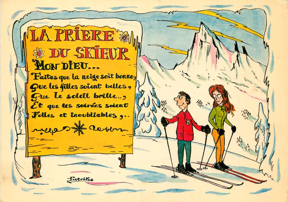 La Prière du Skieur — Éditeur Lyoncolor, n° 1630 - Recto
