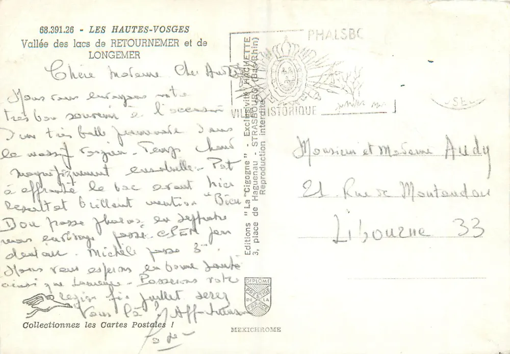 Tal der Seen Retournemer und Longemer — Die Hochvogesen — Éditions La Cigogne - Rückseite