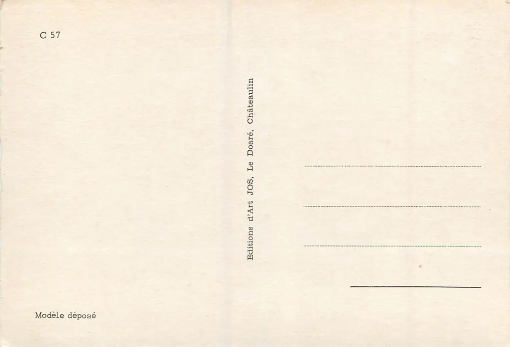 로크로난 — 로크로난의 이미지 — Éditions d'Art JOS, Le Doaré - 뒷면