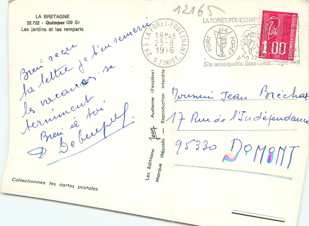 Die Gärten und die Mauern — Quimper (29 S) — Les Éditions La Bretagne - Rückseite