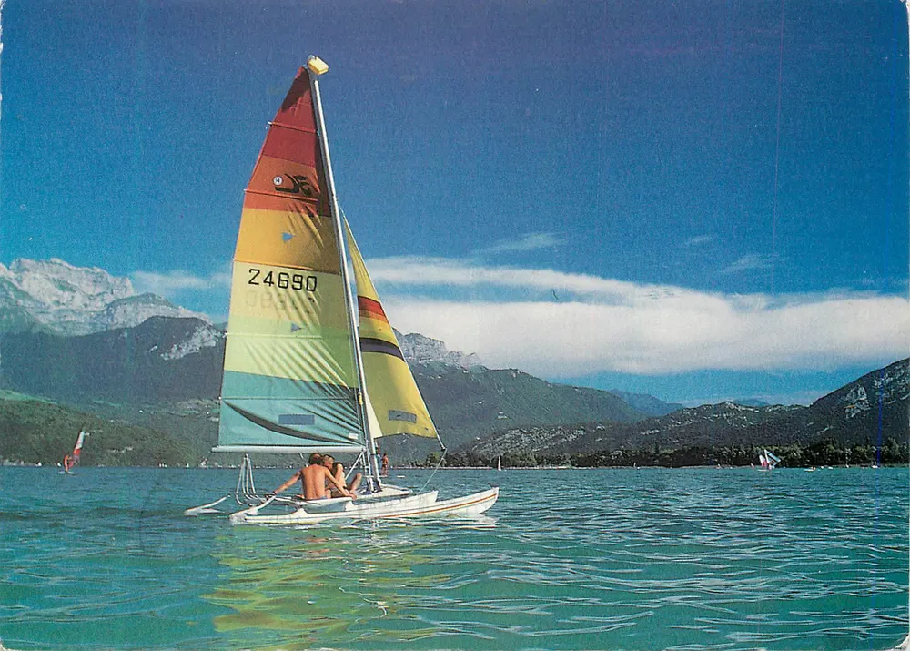 Vela sobre o lago de Annecy — Edição Colorpress — F.C.V. Serrier - Frente