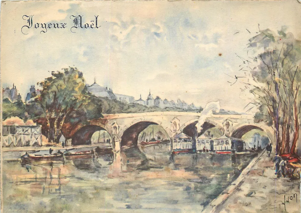 Pont Marie - Port des Célestins — Paris — Éditions d'Art YVON - Recto