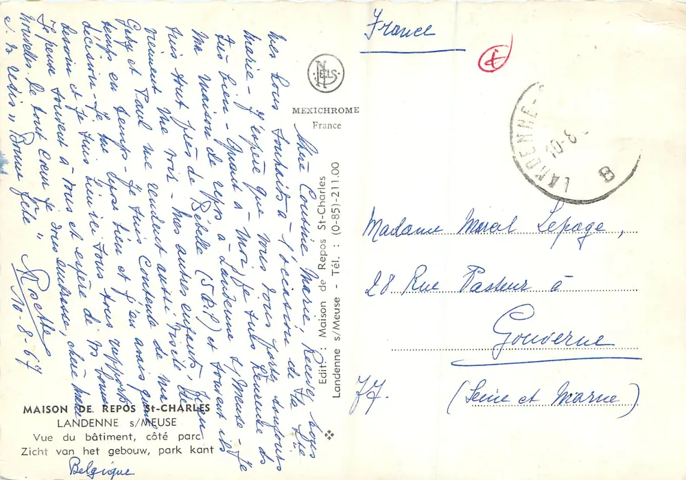 St-Charles-Wohnheim — Landedenne über Meuse — Verlag IRIS - Rückseite