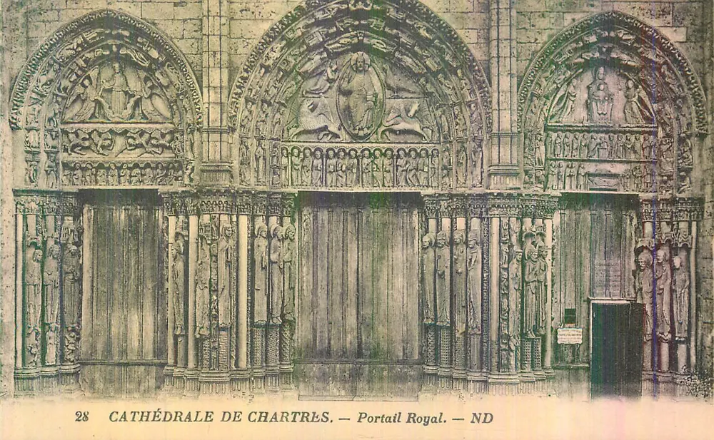 Catedral de Chartres — Portal Real — ND - Anverso
