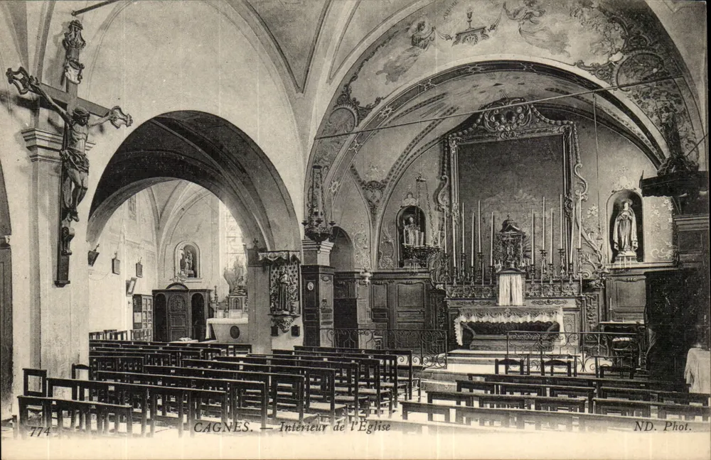 Cagnes — Interior da Igreja — ND. Fot. n°774 - Frente
