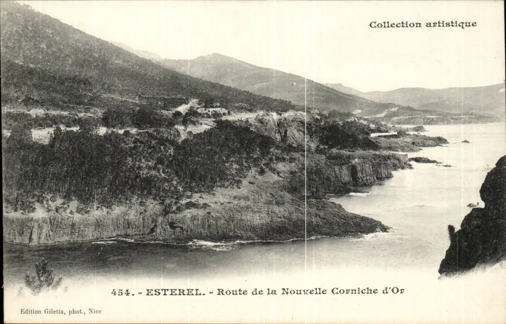 Esterel — Estrada da Nova Corniche d'Ouro — Edição Gilelta, fot., Nice, n° 454 - Frente