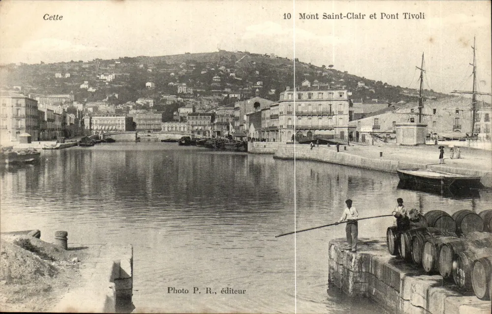 Mont Saint-Clair e Pont Tivoli — Côte de la ville — Photo P. R., éditeur - Frente