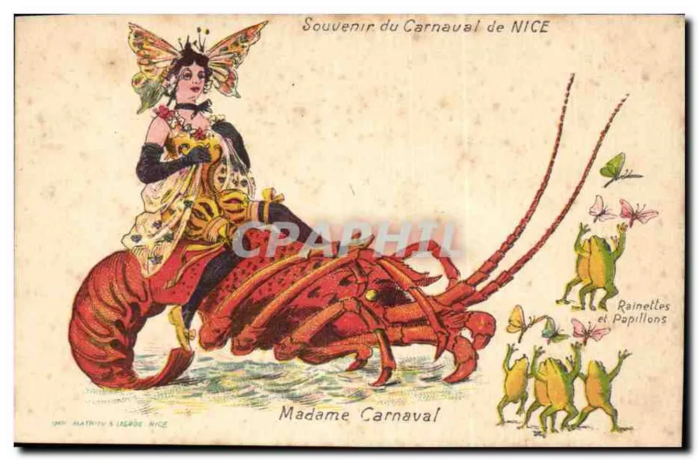 Madame Carnaval — souvenirs du Carnaval de NICE — Matthey & Lagarde, NICE - Recto