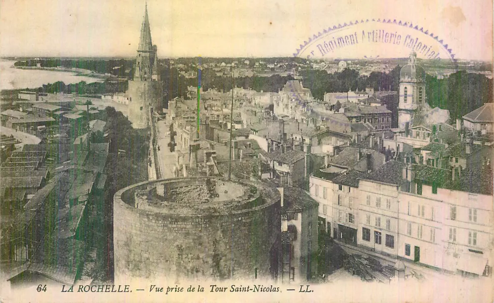 La Rochelle — Aufnahme von der Saint-Nicolas-Turm — LL. — Kolonialartillerieregiment - Vorderseite