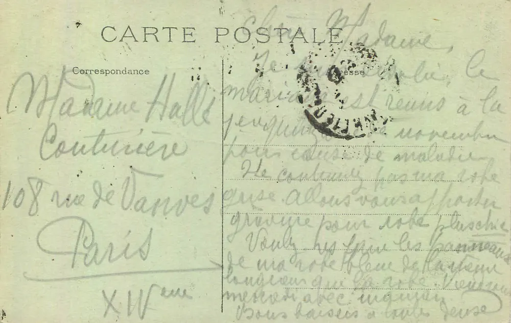 Bois de Vincennes - Le Pont des Îles — F.F. Paris, n°72 - Verso