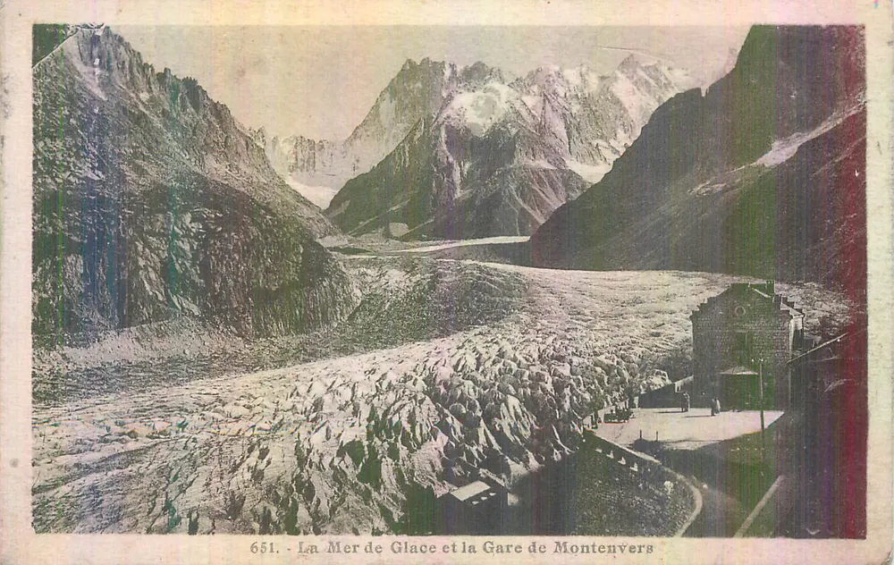 La Mer de Glace et la Gare de Montenvers — 651 — L. Morand, phot.édit. - Recto