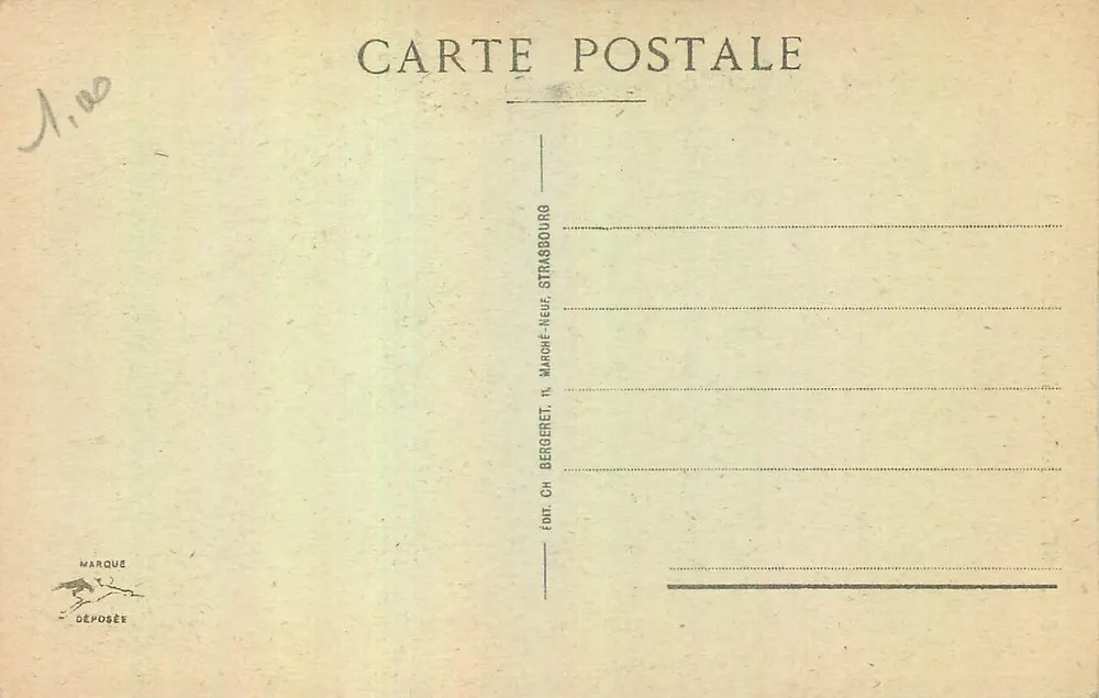 Estrasburgo - Casa Kammerzell — editor CH Bergeret, 11, Marché Neuf - Verso
