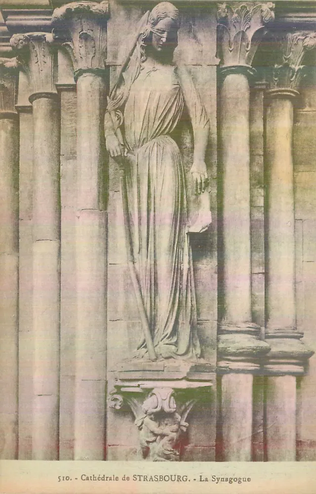 Cathédrale de Strasbourg — La Synagogue — Éditeur : Marcou, Strasbourg, n° 510 - Recto