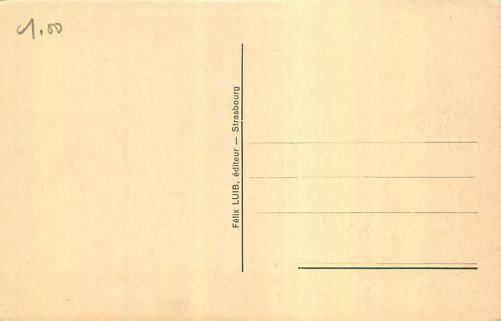 Strasbourg — Cour do Corvo — Félix LUIB, editor - Verso
