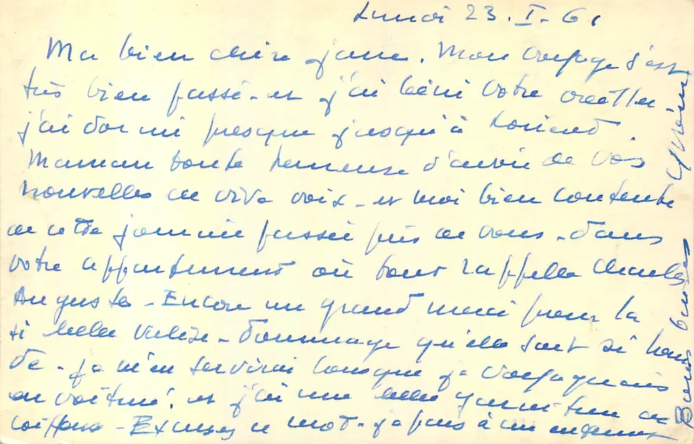 Vista del porto di Sainte-Marguerite — vista dai pini — editore non visibile - Verso