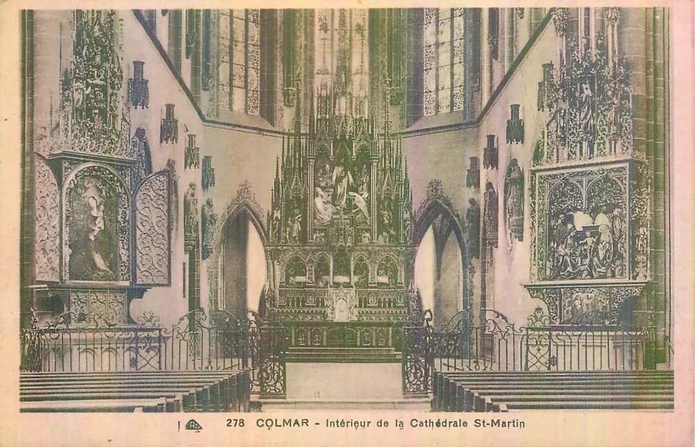 Colmar — Interior de la Catedral de San Martín — Cie des Arts Photomécaniques - Anverso