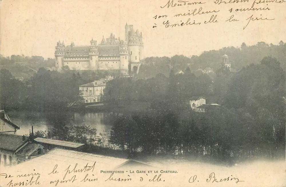 Pierrefonds - A Estação e o Castelo — O. Pressin - Frente