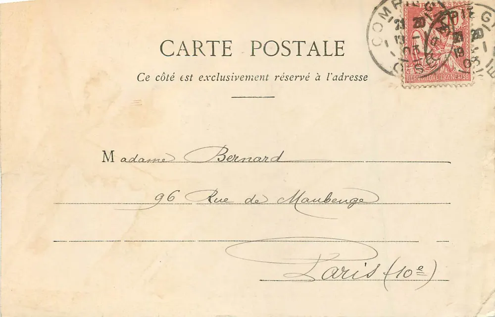 Pierrefonds — La Cour du Château — Décalle, Compiegne, n°16 - Verso