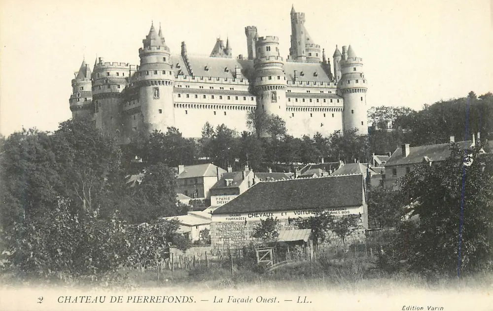 Castelo de Pierrefonds — A Fachada Oeste — Edição Varin - Frente