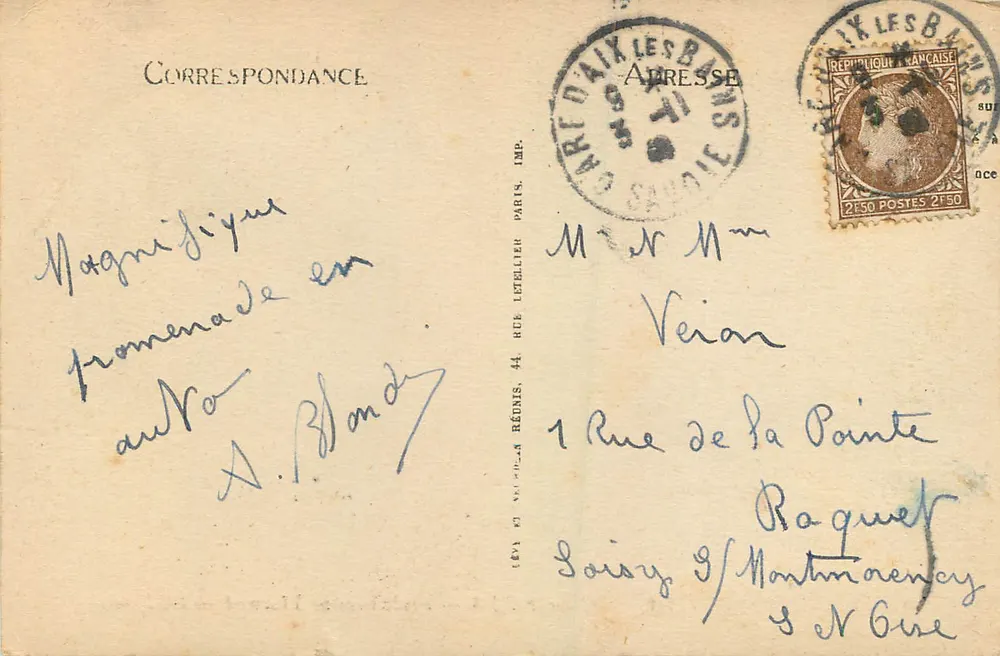 AIX-LES-BAINS — Estabelecimento Termal — LL - Verso