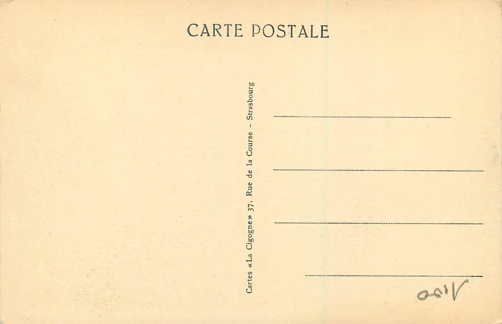 Strasbourg — A Catedral — Cartas « La Cigogne » - Verso