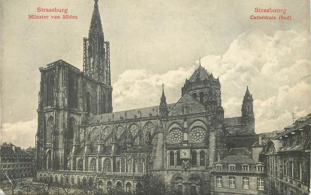 Estrasburgo — Catedral vista do sul — Felix Laith, Estrasburgo - Frente
