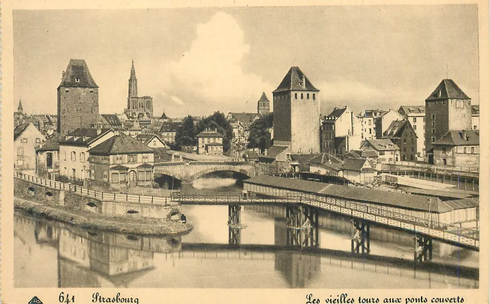 Straßburg — Die alten Türme mit den überdachten Brücken — Cie des Arts Photomécaniques - Vorderseite