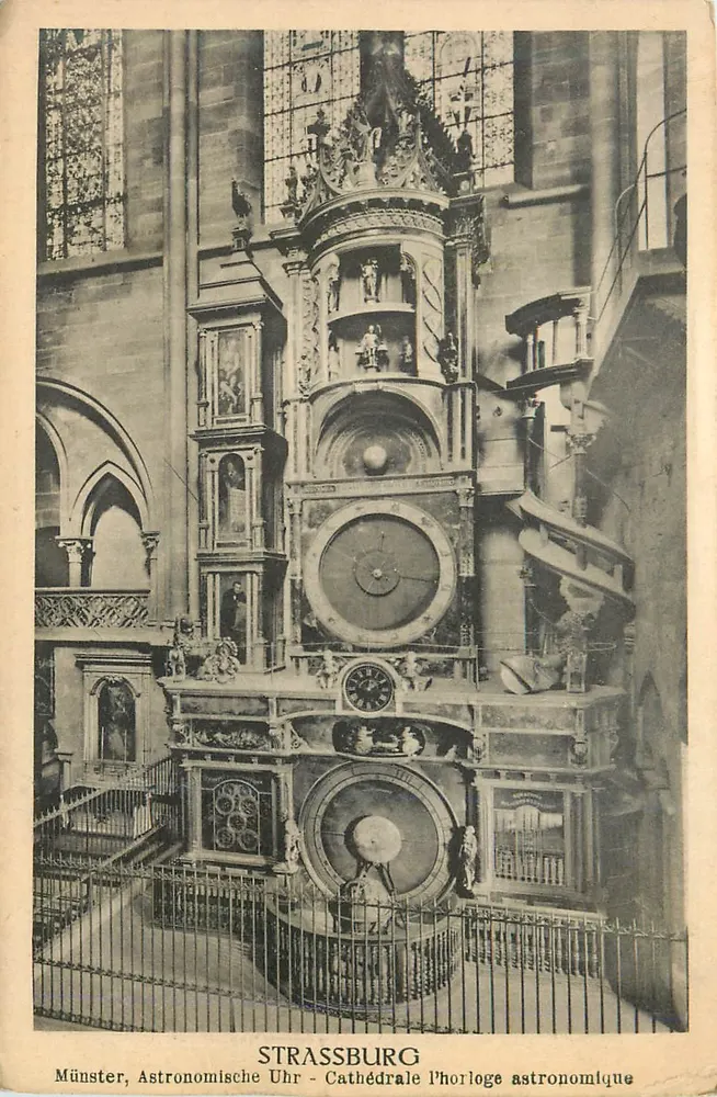 Strasbourg - Cathédrale - Horloge astronomique — Jul. Manias & Cie, Strasbourg - Recto