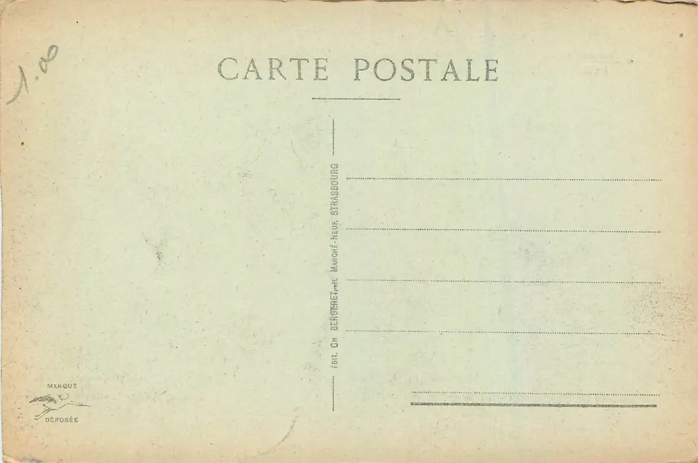 Straßburg - Palast des ehemaligen Kaisers, Place de la République - Verlag CH. Bergeret, Nr. 272 - Rückseite