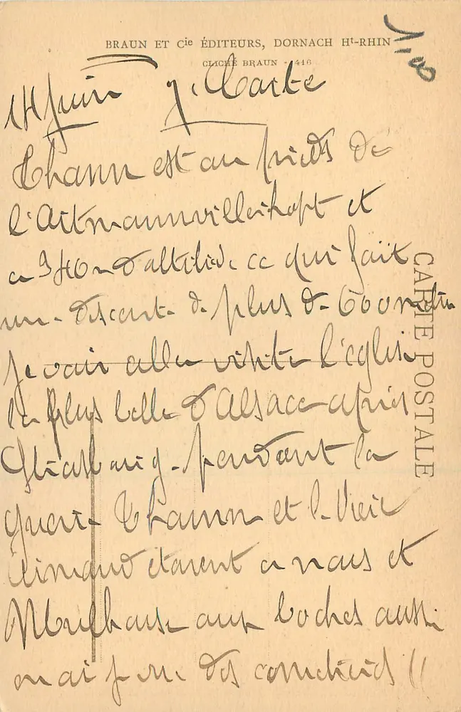 Thann — Skulpturen der Chorbanken der Kathedrale des 16. Jahrhunderts — Braun & Cie, Dornach Hl-Rhin - Rückseite