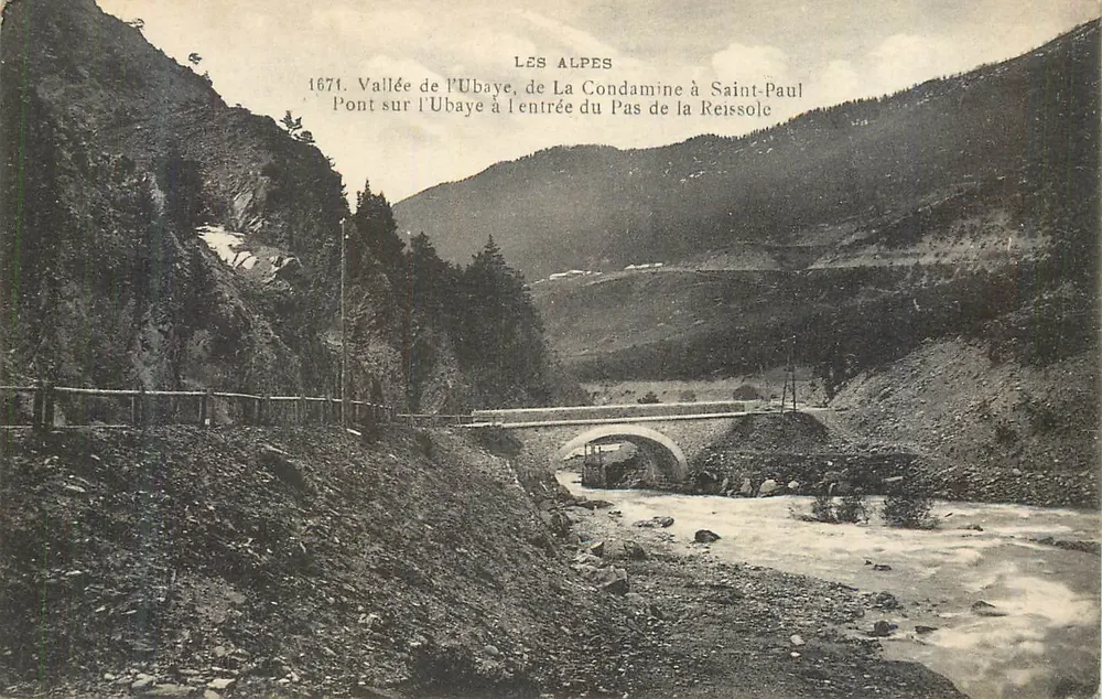 Brücke über die Ubaye am Eingang zum Pas de la Reissole — Tal der Ubaye, von La Condamine bis Saint-Paul — Verlag B.E.G. n°1671 - Vorderseite