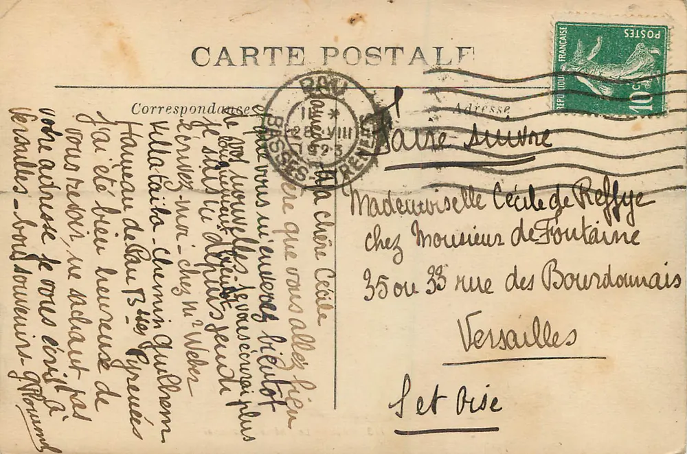 Pau — O Castelo Nacional — C.C. 113 - Verso