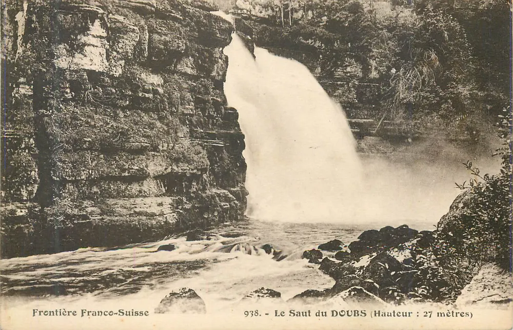 Der Saut du Doubs — Grenze Frankreich-Schweiz — Éditions C. L. B., n° 938 - Vorderseite