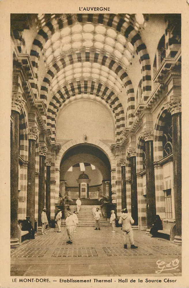 Mont-Dore — Istituto Termale - Sala della Fonte César — G.d'O - Recto