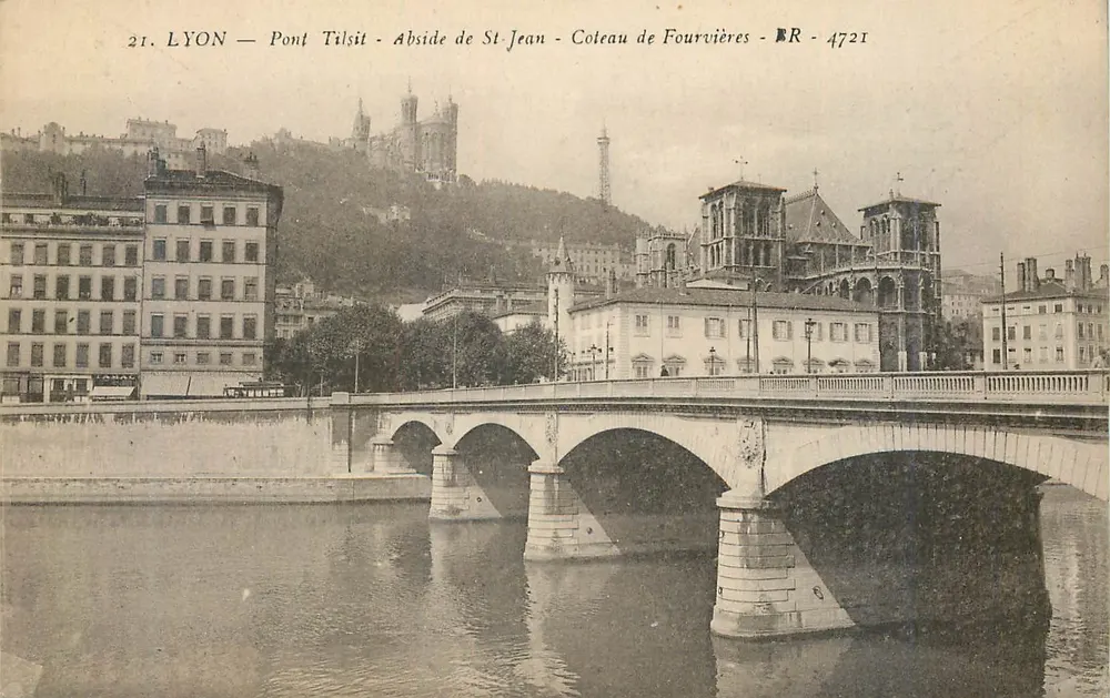 Lyon — Pont Tilsit - Abside de St Jean - Coteau de Fourvières - BR - 4721 - Recto