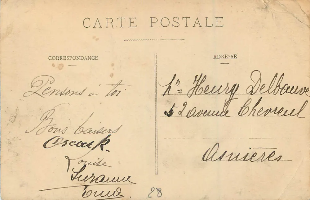 Chartres — Vue générale — éditeur Ch. Souchelet, 28, rue d'Orléans, Chartres - Verso
