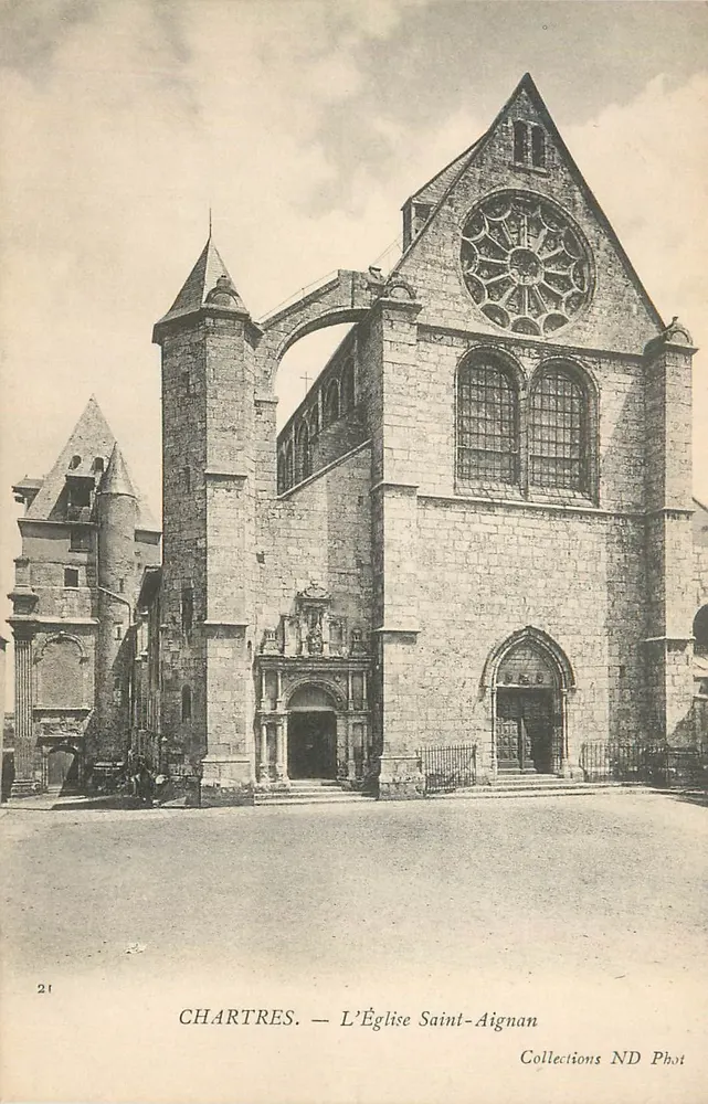 Chartres — A Igreja de São Aignan — Collections ND Phot - Frente