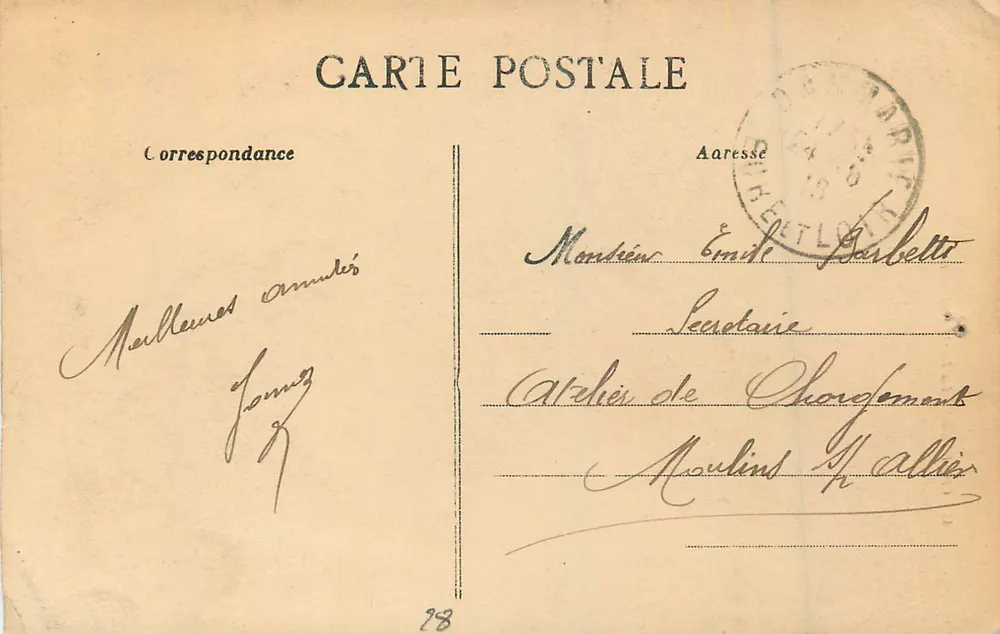 Chartres - A Porta Guillaume — editor A. D. n°45 - Verso