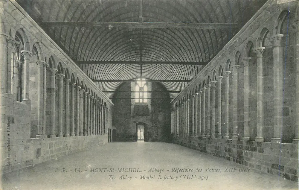 Mont-Saint-Michel - Abtei - Refektorium der Mönche, 13. Jahrhundert — J.P. 64 - Vorderseite