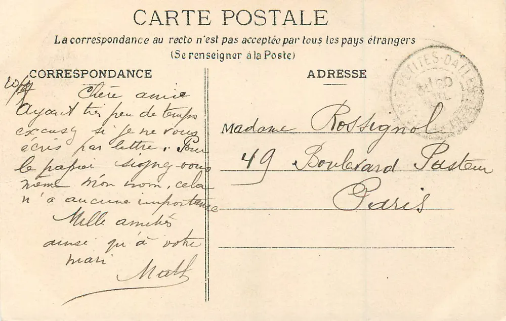 Les Petites-Dalles - La Chapelle — H. W. éditeur, n° 292 - Verso