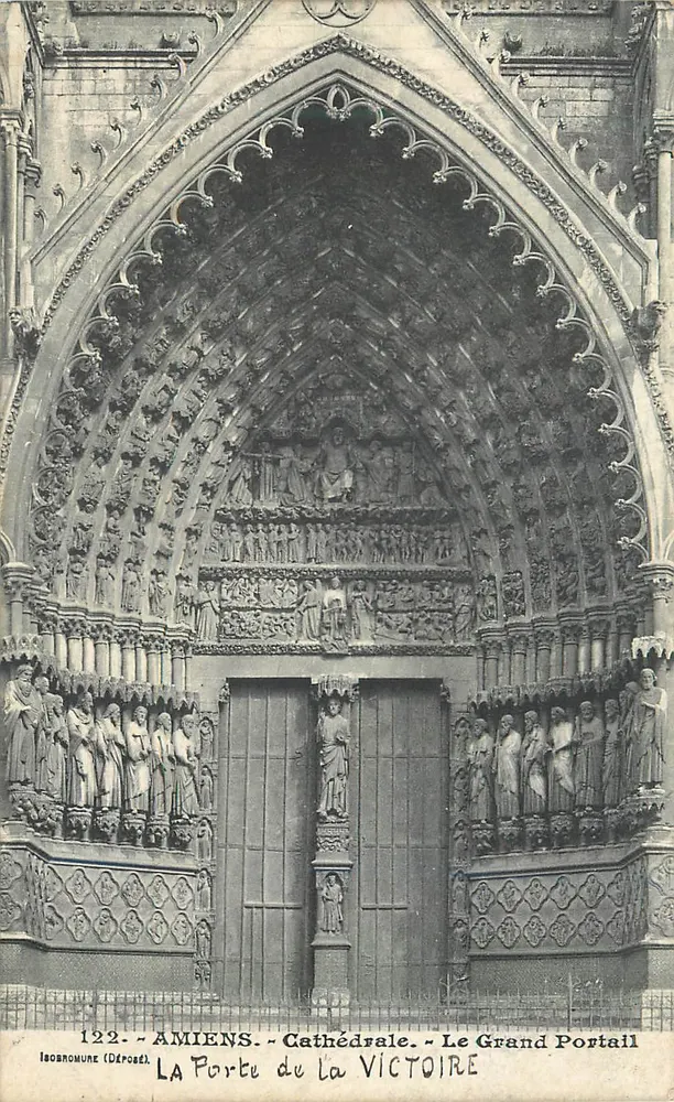 Amiens - Cathédrale - Le Grand Portail (Isoborne, Déposé) - Recto
