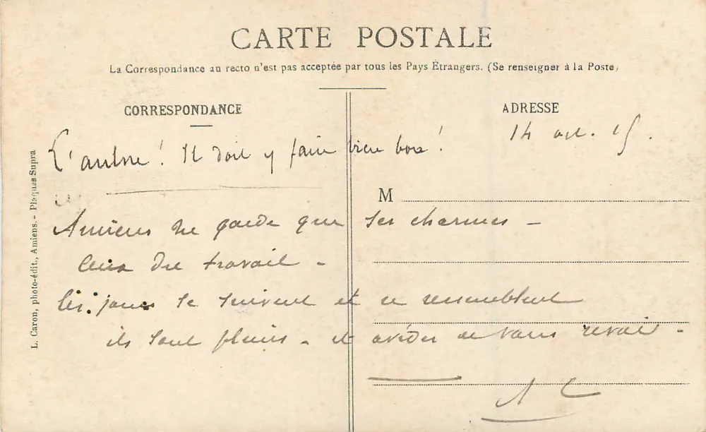 Amiens - Cathédrale - Le Grand Portail (Isoborne, Déposé) - Verso