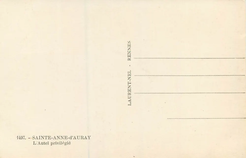 Sainte-Anne-d'Auray — Het geprivilegieerde altaar — Laurent-Nel, Rennes - Achterkant
