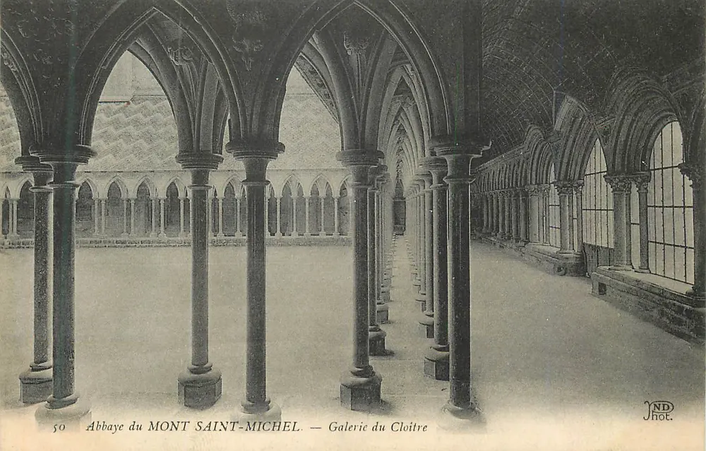 Abbaye du MONT SAINT-MICHEL — Galerie du Cloître — JND Hot. - Recto