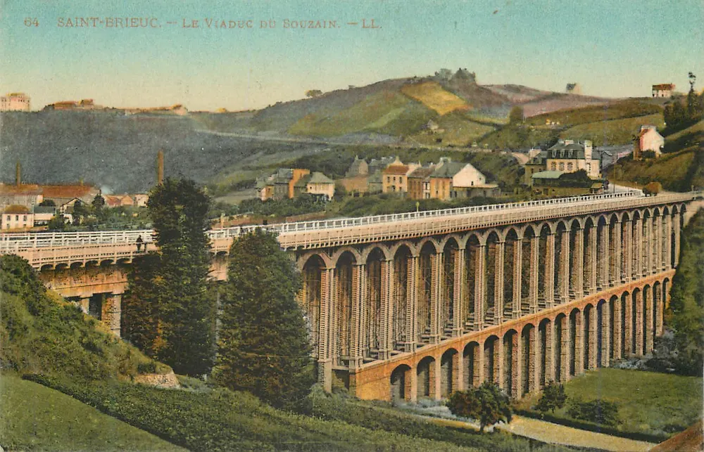 Saint-Brieuc — O Viaduto do Souzain — LL. — N° 64 - Frente