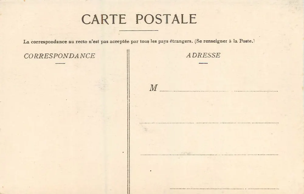 Le passage du Nançon dans le Château — Fougères — Collection T. Rémonet — n° 1457 - Verso