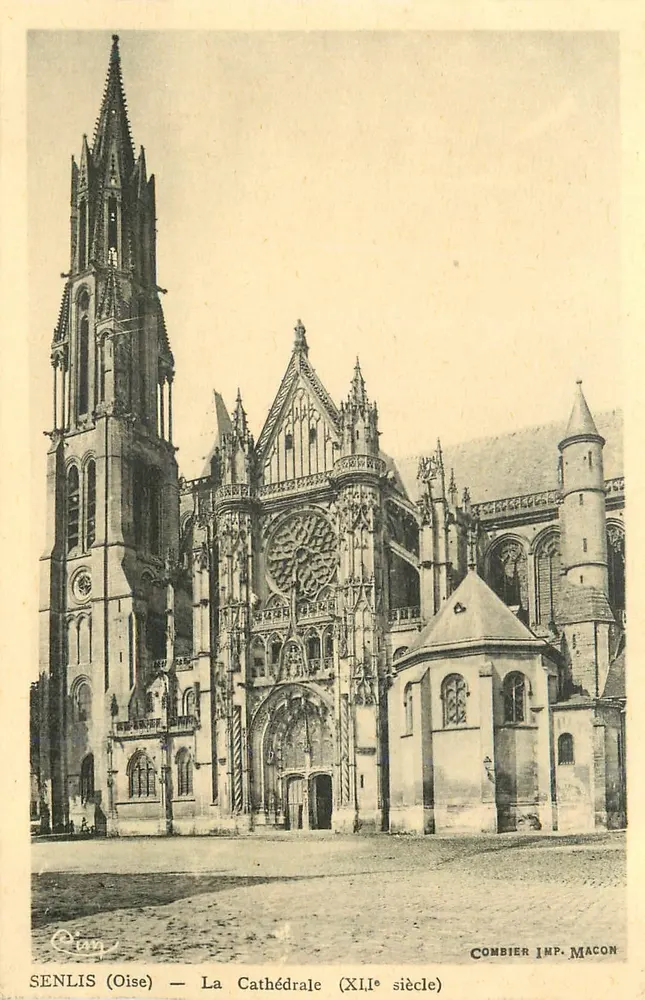 Senlis (Oise) — A Catedral (século XII) — Combier Imp. Macon - Frente