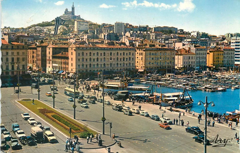 Ansicht von Marseille — Hafen und Berg — Ausgabe Tardy, n°52 - Vorderseite